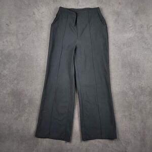 Vuori Meta Wide Leg Tailored Pants Womens Small 25x26 Black Pintuck VW4035